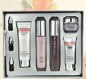專柜套裝 冰菊青春密碼活顏補(bǔ)水 五件套美白保濕 化妝品批發(fā)